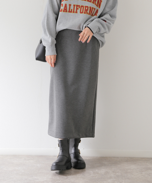 Simplicite(サンプリシテ)の「ダンボールストレートスカート(スカート・レディース・ブラック/チャコールグレー・FREE)」の19枚目の写真