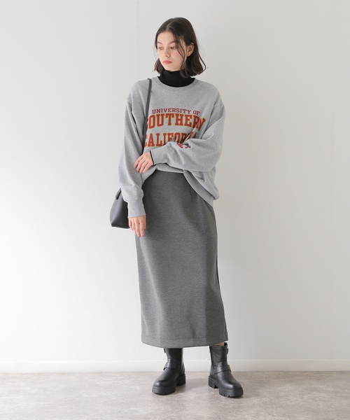 Simplicite(サンプリシテ)の「ダンボールストレートスカート(スカート・レディース・ブラック/チャコールグレー・FREE)」の18枚目の写真