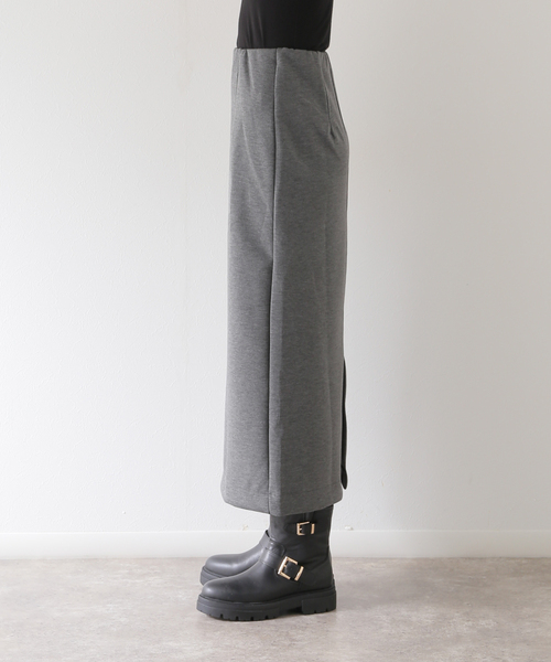 Simplicite(サンプリシテ)の「ダンボールストレートスカート(スカート・レディース・ブラック/チャコールグレー・FREE)」の14枚目の写真