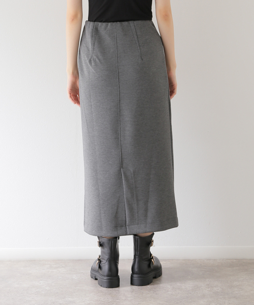 Simplicite(サンプリシテ)の「ダンボールストレートスカート(スカート・レディース・ブラック/チャコールグレー・FREE)」の13枚目の写真