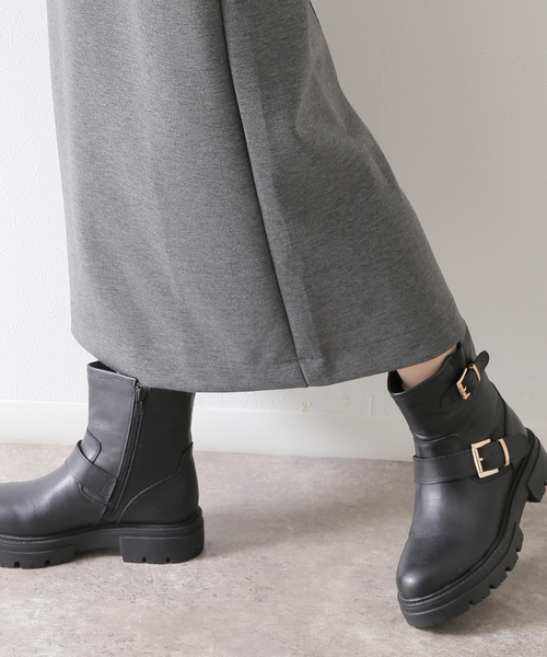 Simplicite(サンプリシテ)の「ダンボールストレートスカート(スカート・レディース・ブラック/チャコールグレー・FREE)」の10枚目の写真