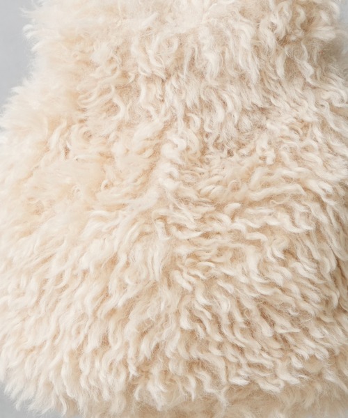 Actually(アクチュアリー)の「パラコードハンドル×ボア巾着トート(トートバッグ・レディース・アイボリー/ブラック/グレー/ベージュ・フリー)」の10枚目の写真