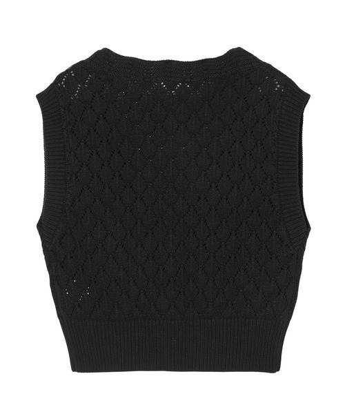 MILKFED.(ミルクフェド)の「KNIT VEST(ベスト・レディース・イエロー/ブラック/ホワイト・ONE SIZE)」の4枚目の写真