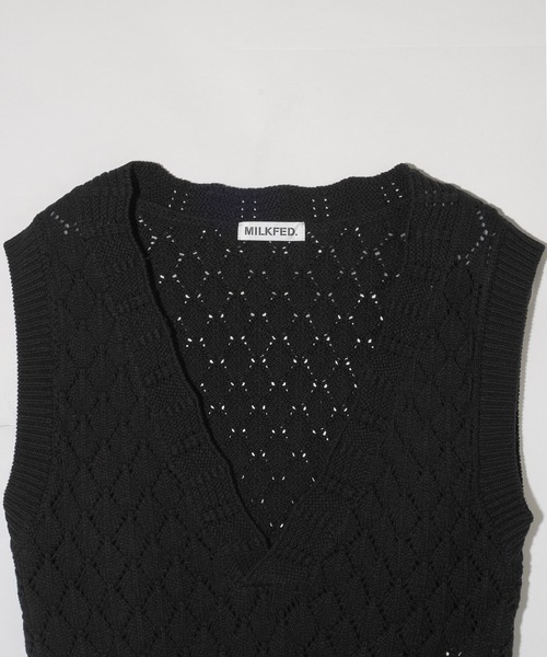MILKFED.(ミルクフェド)の「KNIT VEST(ベスト・レディース・イエロー/ブラック/ホワイト・ONE SIZE)」の5枚目の写真