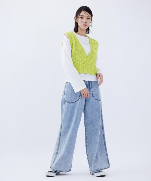 MILKFED.(ミルクフェド)の「KNIT VEST(ベスト・レディース・イエロー/ブラック/ホワイト・ONE SIZE)」の13枚目の写真