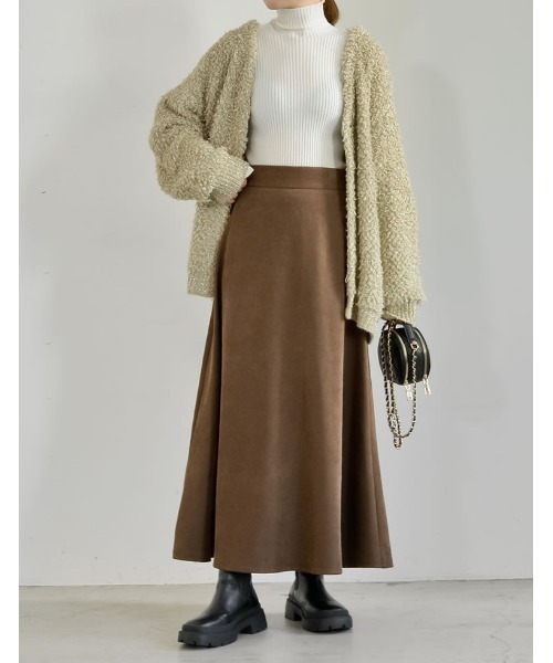 Re:EDIT（リエディ）の「[低身長/高身長サイズ有]微起毛ツイルマキシフレアスカート（スカート・レディース・ブラウン/ブラック/グレー/アイボリー・SHORT/MEDIUM/TALL/LARGE）」の19枚目の写真