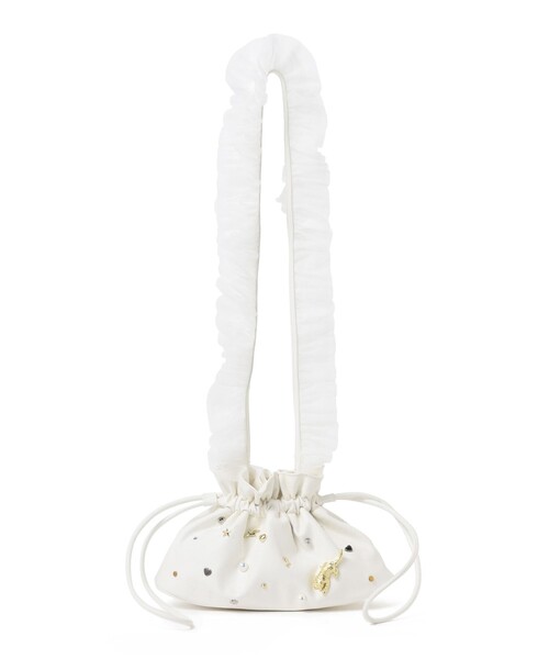 Ray BEAMS(レイビームス)の「Casselini × Ray BEAMS / 別注 スタッズ フリル ショルダーバッグ(ショルダーバッグ・レディース・ブラック/ホワイト・ONE SIZE)」の16枚目の写真