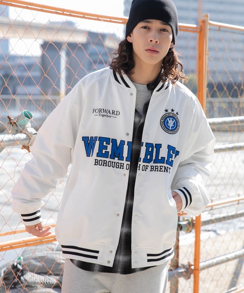 WEGO(ウィゴー)の「WEGO/ワッペンスタジャン(スタジャン・メンズ・ライトグレー/ホワイト/ブラック・LARGE/MEDIUM)」の11枚目の写真