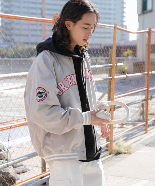 WEGO(ウィゴー)の「WEGO/ワッペンスタジャン(スタジャン・メンズ・ライトグレー/ホワイト/ブラック・LARGE/MEDIUM)」の19枚目の写真