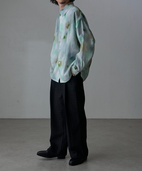 Lui's(ルイス)の「フラワーシアーシャツ(シャツ/ブラウス・メンズ・グリーン/ブラック・FREE)」の12枚目の写真