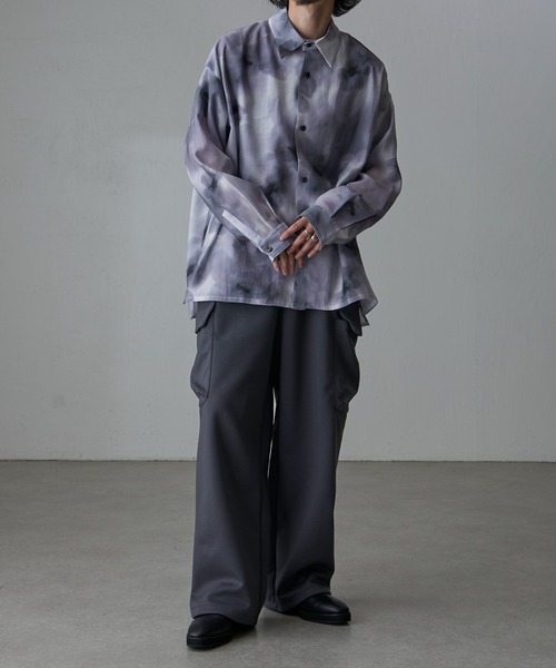 Lui's(ルイス)の「フラワーシアーシャツ(シャツ/ブラウス・メンズ・グリーン/ブラック・FREE)」の7枚目の写真