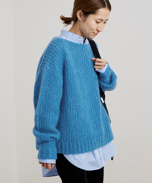 フレームワーク　Helloモヘヤミックスプルオーバー　ニット Helloモヘヤミックスプルオーバー（ニット/セーター）｜FRAMeWORK