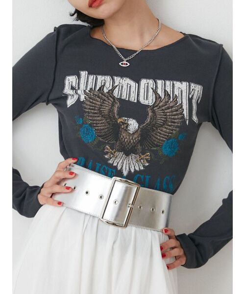 jouetie（ジュエティ）の「イーグルフィットロンT（Tシャツ/カットソー・レディース・ブラック/ネイビー/アイボリー・MEDIUM）」の5枚目の写真