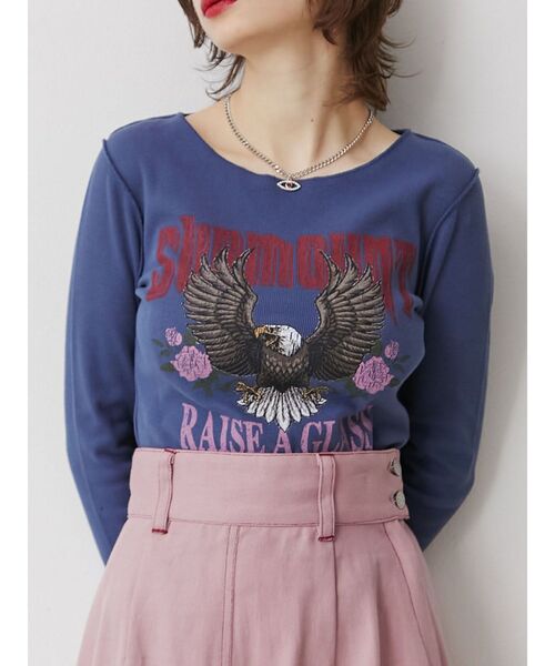 jouetie（ジュエティ）の「イーグルフィットロンT（Tシャツ/カットソー・レディース・ブラック/ネイビー/アイボリー・MEDIUM）」の11枚目の写真