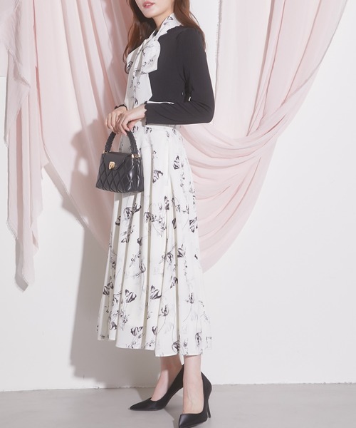 【ZOZO限定】2wayリボン付きフラワードッキングワンピース（ワンピース）｜tocco closet（トッコ クローゼット）