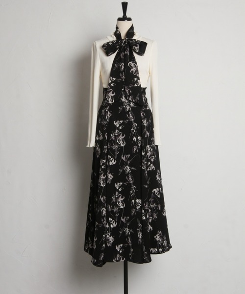 【ZOZO限定】2wayリボン付きフラワードッキングワンピース（ワンピース）｜tocco closet（トッコ クローゼット）