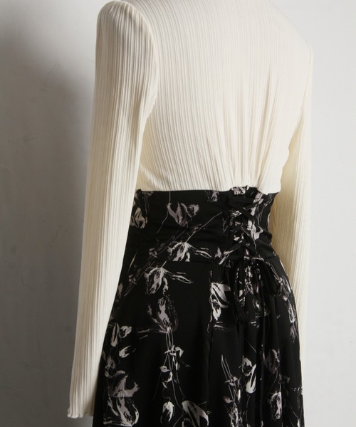 【ZOZO限定】2wayリボン付きフラワードッキングワンピース（ワンピース）｜tocco closet（トッコ クローゼット）