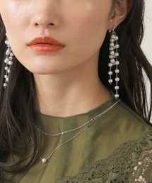 パール ロング イヤリング パーティー 結婚式 お呼ばれ オケージョン