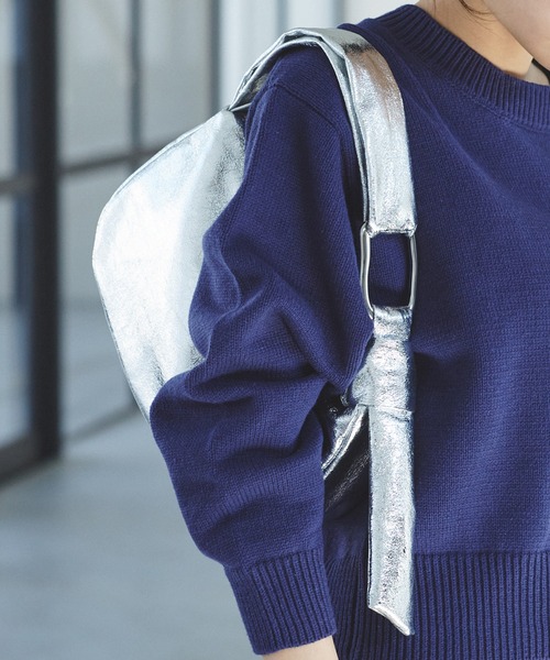 VIS(ビス)の「【2WAY】変形リングワンショルダーバッグ(ハンドバッグ・レディース・シルバー/サックスブルー/ブラック・FREE)」の6枚目の写真