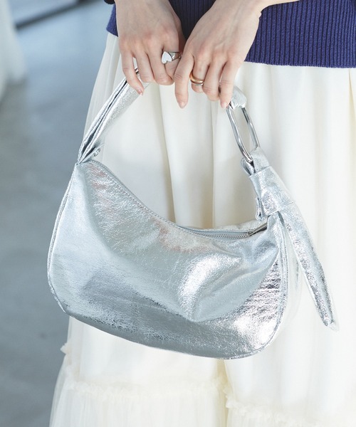 VIS(ビス)の「【2WAY】変形リングワンショルダーバッグ(ハンドバッグ・レディース・シルバー/サックスブルー/ブラック・FREE)」の7枚目の写真