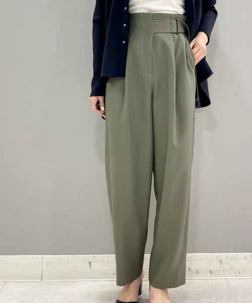 CAST:（キャストコロン）の「【大人気定番】ベルトワイドパンツ（その他パンツ・レディース・グリーン系その他7/グレー・M/S/L）」の2枚目の写真
