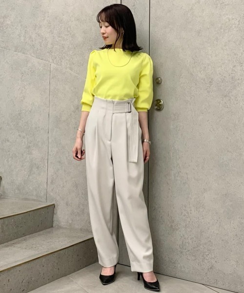 CAST:（キャストコロン）の「【大人気定番】ベルトワイドパンツ（その他パンツ・レディース・グリーン系その他7/グレー・M/S/L）」の20枚目の写真