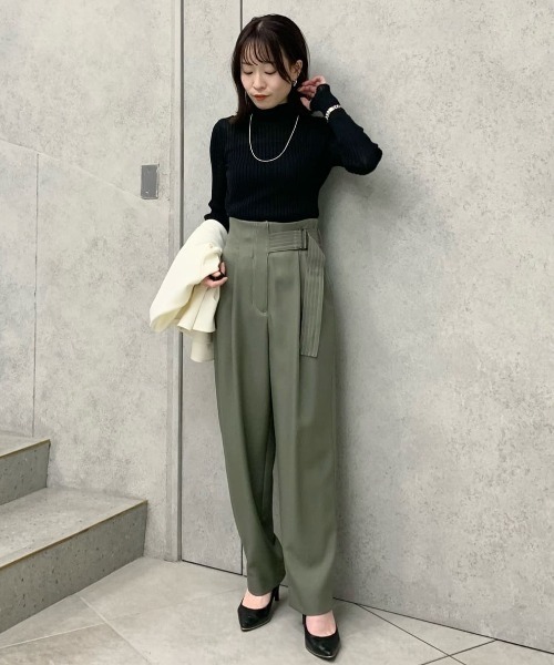 CAST:（キャストコロン）の「【大人気定番】ベルトワイドパンツ（その他パンツ・レディース・グリーン系その他7/グレー・M/S/L）」の17枚目の写真