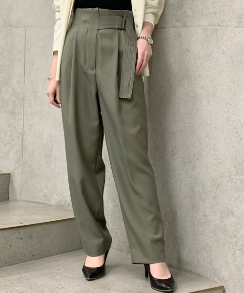 CAST:（キャストコロン）の「【大人気定番】ベルトワイドパンツ（その他パンツ・レディース・グリーン系その他7/グレー・M/S/L）」の16枚目の写真