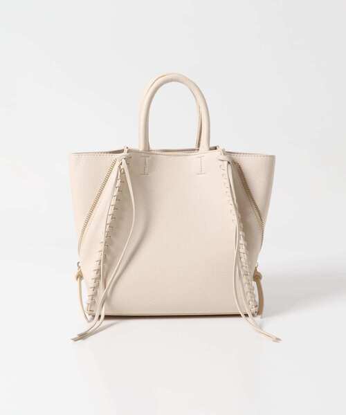 URBAN RESEARCH ROSSO WOMEN（アーバンリサーチ　ロッソ）の「サイドジップミニトート（ショルダーバッグ・レディース・ベージュ系その他/アイボリー/ブラック・-）」の7枚目の写真