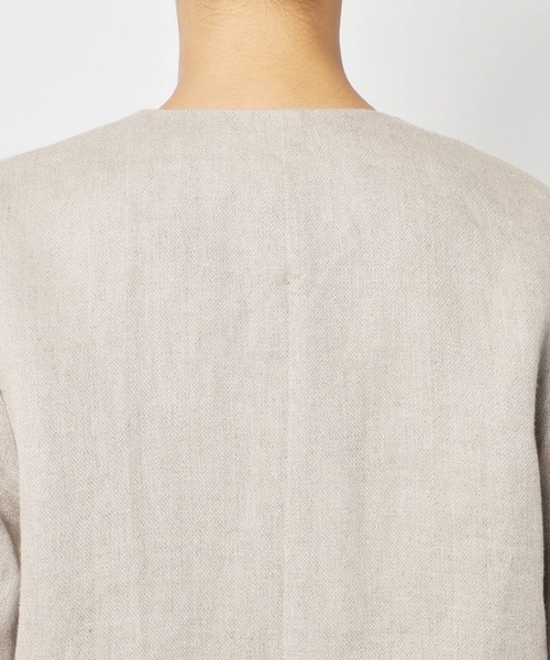 BABYLONE / バビロン　アイボリー　ツイードノーカラージャケット BABYLONE（バビロン）の「ツイードニットジャケット（）」 - WEAR
