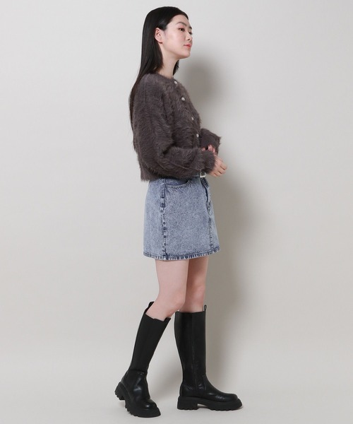 3.3 Field Trip （3.3フィールドトリップ）の「3.3 Field Trip／ベルトツキデニムスカート 2100044（デニムスカート・レディース・ブラック/ブルー・MEDIUM/LARGE）」の15枚目の写真