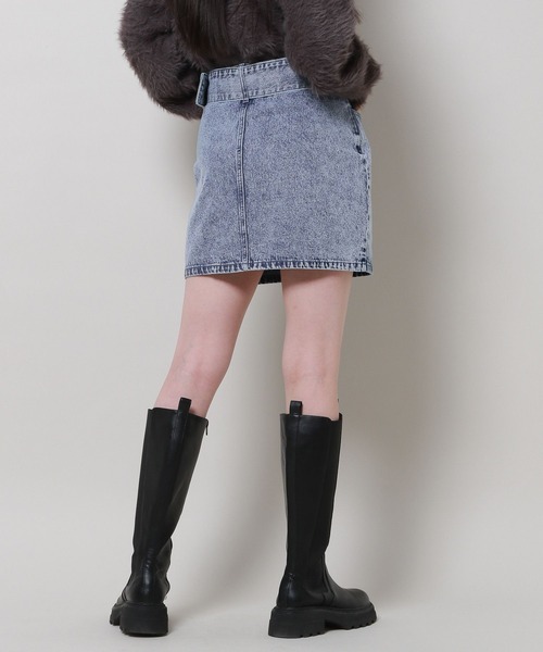 3.3 Field Trip （3.3フィールドトリップ）の「3.3 Field Trip／ベルトツキデニムスカート 2100044（デニムスカート・レディース・ブラック/ブルー・MEDIUM/LARGE）」の18枚目の写真