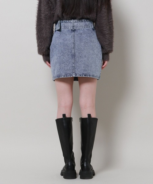 3.3 Field Trip （3.3フィールドトリップ）の「3.3 Field Trip／ベルトツキデニムスカート 2100044（デニムスカート・レディース・ブラック/ブルー・MEDIUM/LARGE）」の21枚目の写真