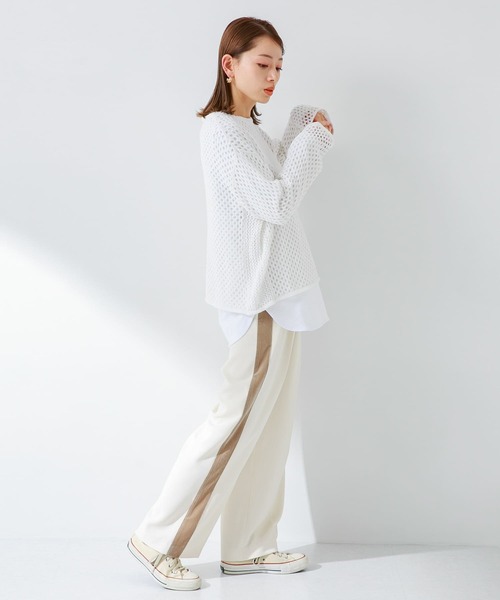 URBAN RESEARCH Sonny Label(アーバンリサーチサニーレーベル)の「メッシュアミニットプルオーバー(ニット/セーター・レディース・オフホワイト/ベージュ系その他/ピンク・FREE)」の11枚目の写真
