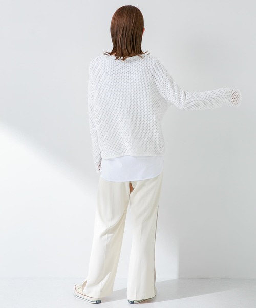 URBAN RESEARCH Sonny Label(アーバンリサーチサニーレーベル)の「メッシュアミニットプルオーバー(ニット/セーター・レディース・オフホワイト/ベージュ系その他/ピンク・FREE)」の12枚目の写真