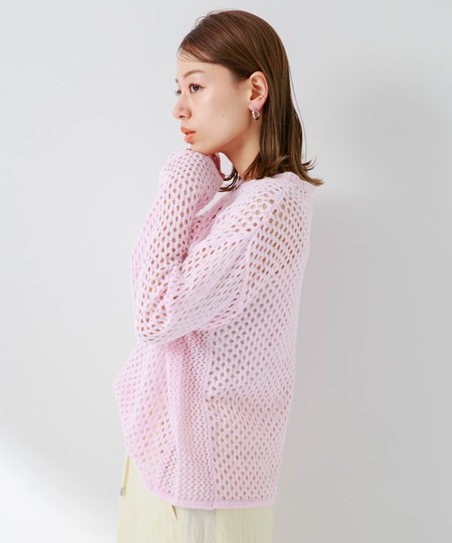 URBAN RESEARCH Sonny Label(アーバンリサーチサニーレーベル)の「メッシュアミニットプルオーバー(ニット/セーター・レディース・オフホワイト/ベージュ系その他/ピンク・FREE)」の16枚目の写真