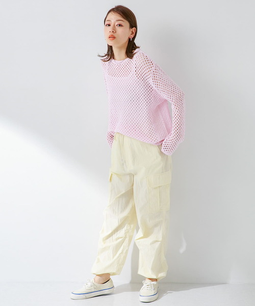 URBAN RESEARCH Sonny Label(アーバンリサーチサニーレーベル)の「メッシュアミニットプルオーバー(ニット/セーター・レディース・オフホワイト/ベージュ系その他/ピンク・FREE)」の19枚目の写真