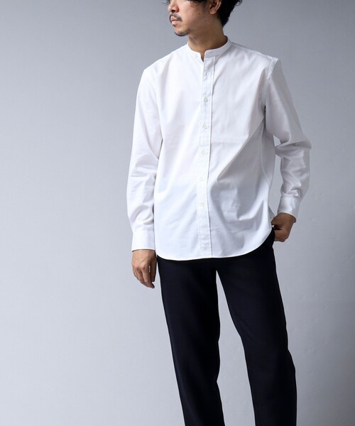 NOLLEY'S goodman(ノーリーズグッドマン)の「【ACTIVE SECT】《限定展開 / ウォッシャブル / イージーケア》ストレッチバンドカラーシャツ(シャツ/ブラウス・メンズ・ホワイト/ブラック/サックスブルー・S/M/L/XL)」の11枚目の写真