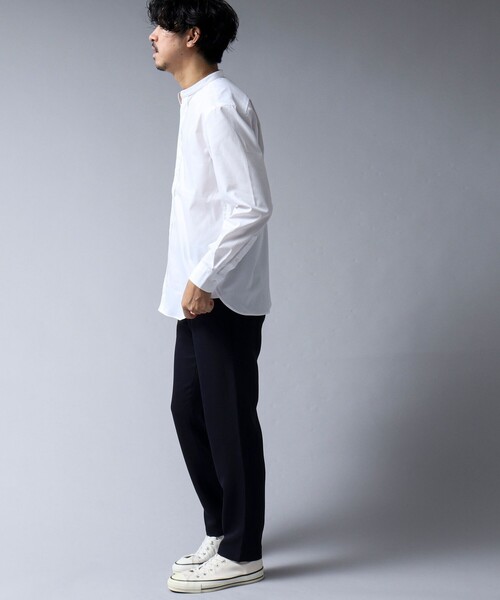 NOLLEY'S goodman(ノーリーズグッドマン)の「【ACTIVE SECT】《限定展開 / ウォッシャブル / イージーケア》ストレッチバンドカラーシャツ(シャツ/ブラウス・メンズ・ホワイト/ブラック/サックスブルー・S/M/L/XL)」の16枚目の写真