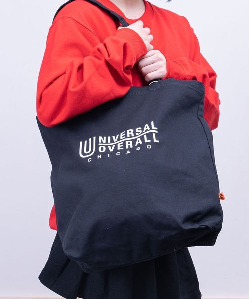 UNIVERSAL OVERALL(ユニバーサルオーバーオール)の「UNIVERSAL OVERALL ユニバーサルオーバール スーベニアコットントートバッグ(トートバッグ・レディース・ブラック/ホワイト・FREE)」の8枚目の写真