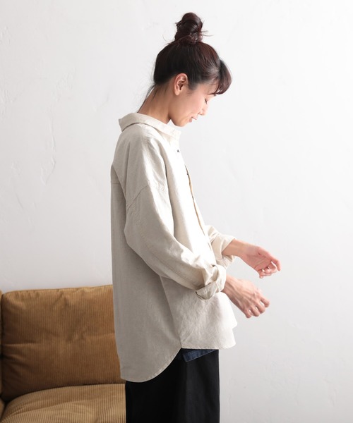 完売品　soulberry　僕と私の休日プルオーバーシャツ　ゆったり　キナリ ２ soulberry（ソウルベリー）の「僕と私の、休日プルオーバーシャツ