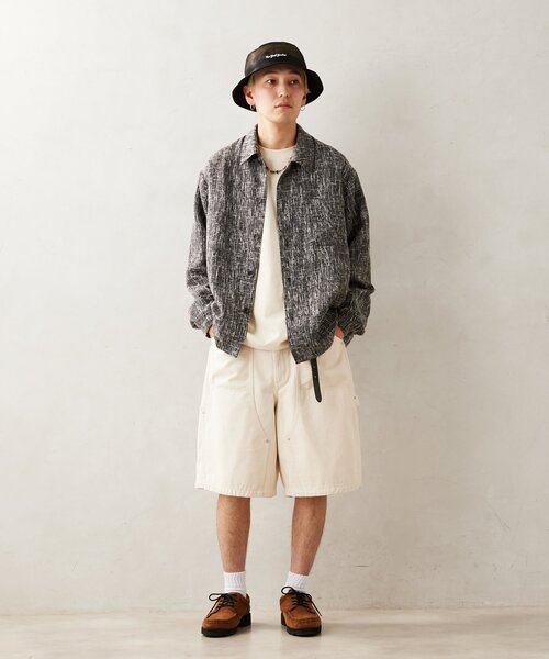 JOURNAL STANDARD relume(ジャーナルスタンダード レリューム)の「サマーツイード シャツジャケット(その他アウター・メンズ・チャコールグレー/ブラック/グレー・MEDIUM/LARGE)」の4枚目の写真