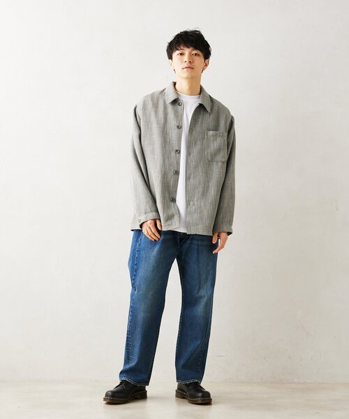 JOURNAL STANDARD relume(ジャーナルスタンダード レリューム)の「サマーツイード シャツジャケット(その他アウター・メンズ・チャコールグレー/ブラック/グレー・MEDIUM/LARGE)」の5枚目の写真