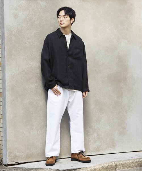 JOURNAL STANDARD relume(ジャーナルスタンダード レリューム)の「サマーツイード シャツジャケット(その他アウター・メンズ・チャコールグレー/ブラック/グレー・MEDIUM/LARGE)」の7枚目の写真