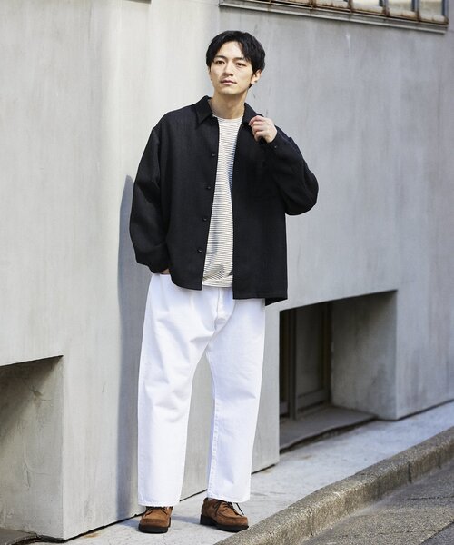 JOURNAL STANDARD relume(ジャーナルスタンダード レリューム)の「サマーツイード シャツジャケット(その他アウター・メンズ・チャコールグレー/ブラック/グレー・MEDIUM/LARGE)」の8枚目の写真