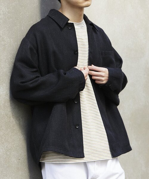 JOURNAL STANDARD relume(ジャーナルスタンダード レリューム)の「サマーツイード シャツジャケット(その他アウター・メンズ・チャコールグレー/ブラック/グレー・MEDIUM/LARGE)」の11枚目の写真