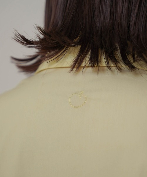 mimi toujours（ミミトゥジュール）の「チェック スリーブ フレアヘム シャツ ワンピース  mimi toujours×itsPeachi（ワンピース・レディース・レモンイエロー/コーラルピンク・M）」の9枚目の写真