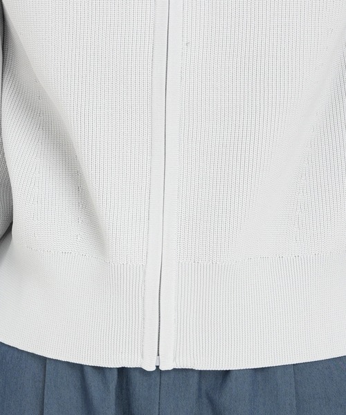 STRAWBERRY-FIELDS（ストロベリーフィールズ）の「ｼﾞｯﾌﾟｱｯﾌﾟﾆｯﾄﾌﾞﾙｿﾞﾝ（ブルゾン・レディース・オフホワイト/グレー・2）」の9枚目の写真