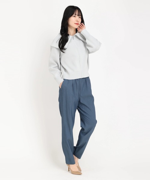 STRAWBERRY-FIELDS（ストロベリーフィールズ）の「ｼﾞｯﾌﾟｱｯﾌﾟﾆｯﾄﾌﾞﾙｿﾞﾝ（ブルゾン・レディース・オフホワイト/グレー・2）」の10枚目の写真