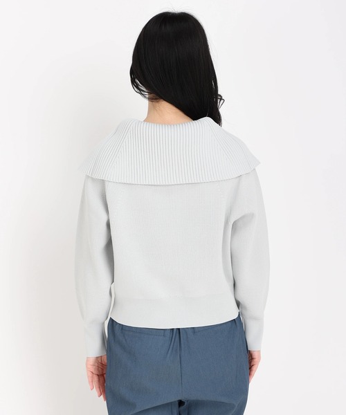 STRAWBERRY-FIELDS（ストロベリーフィールズ）の「ｼﾞｯﾌﾟｱｯﾌﾟﾆｯﾄﾌﾞﾙｿﾞﾝ（ブルゾン・レディース・オフホワイト/グレー・2）」の5枚目の写真